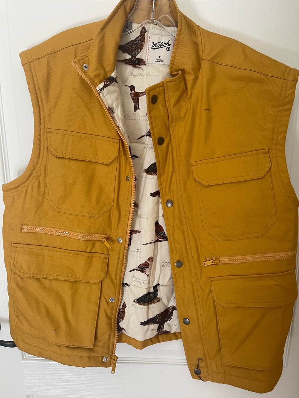 Unisex Woolrich Mustard Utility Vest NWOT